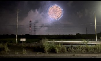 大府店でも花火が見えました